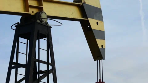 Oil Pump jacks Working Stock Footage 58837797