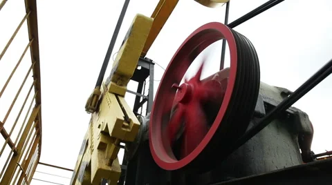 Oil Pump jacks Working Stock Footage 58837884
