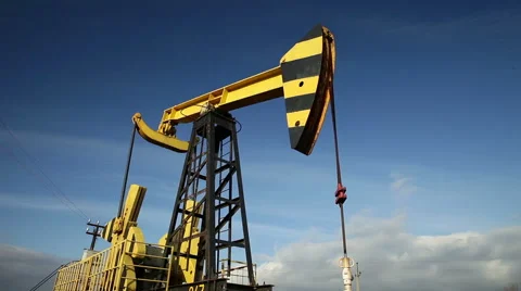 Oil Pump jacks Working Stock Footage 58838023
