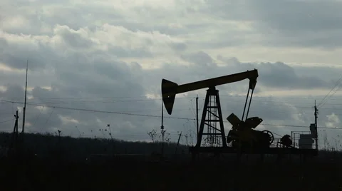 Oil Pump jacks Working Stock Footage 58838517