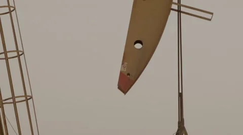 Oil Pump Jacks Working Stock Footage 62087873