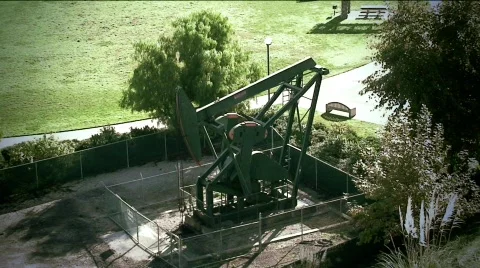 Oil pump Long Beach-11  Stock Footage 856832