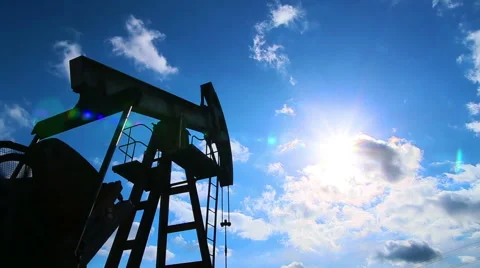 Oil pump machine Stock Footage 66008100