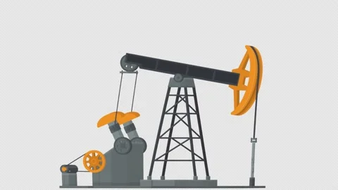 Oil Pump. Oil Drill Animation. Cartoon | Stock Video | Pond5