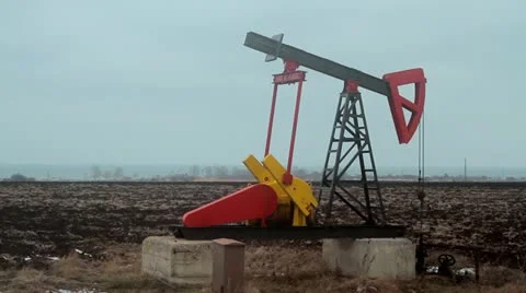 Oil pump in operation Stock Footage 20979970