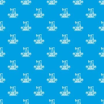 Oil pump pattern vector seamless blue Stockillustratie