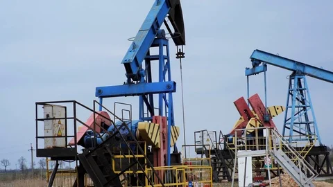 Oil Pump Platform Stock Footage 72113985