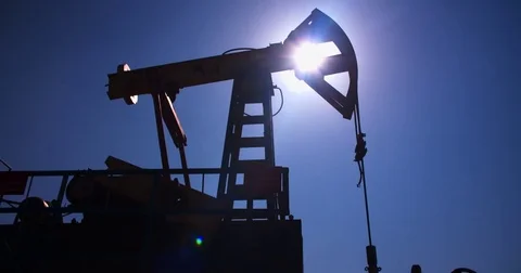 Oil pump. Problems of environmental safety Video stock 71756699