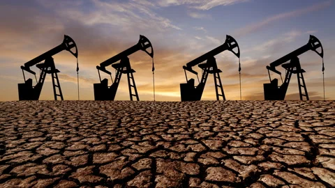 Oil pump on a sunset background. World Oil Industry. Timelapse. Stock Footage 247001420