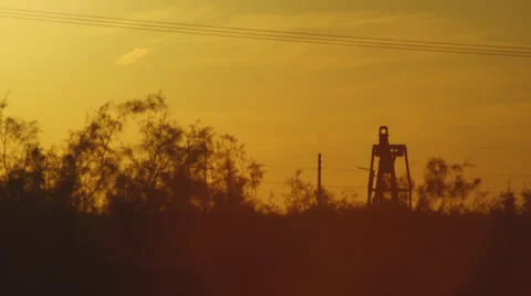 Oil Pump Sunset Vídeos de archivo 26673933