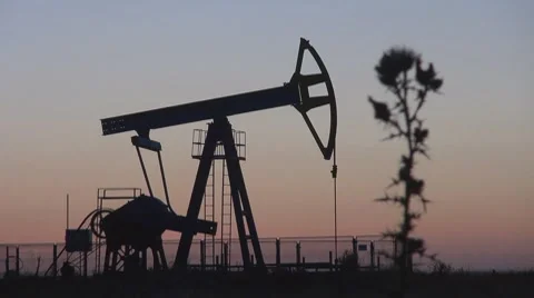 Oil Pump working Stock Footage 8662040