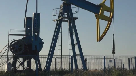 Oil Pump working Stock Footage 8663897