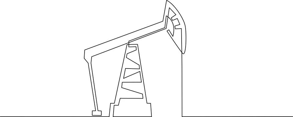 Oil pumpjack operating in desert Vector 스톡 일러스트