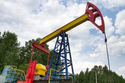 Oil pumpjack Stock Photos