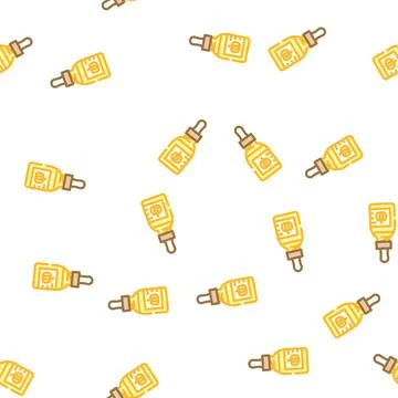 Oil pumpkin vector seamless pattern Stock Illustration