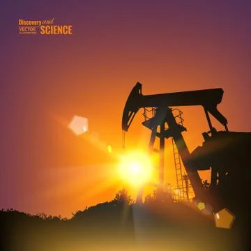 Oil pumps. Stock Illustration