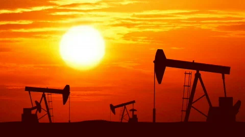 Oil pumps at sunset. Loopable. HD1080 progressive. Vidéo 289385