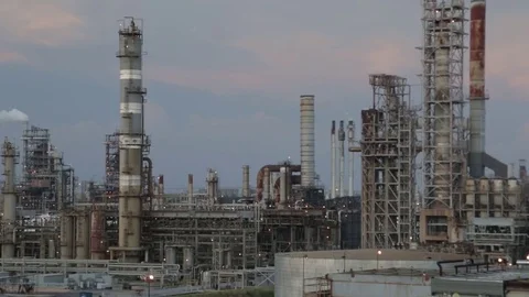 Oil Refinery 1 Video stock 77142056