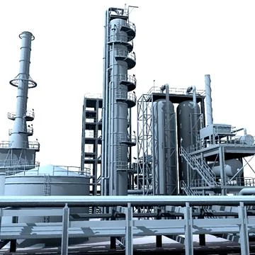 3D Model: Oil refinery ~ Buy Now #91423315 | Pond5