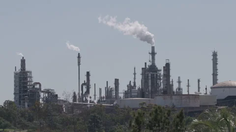 Oil Refinery 5 Stock Footage 232524165