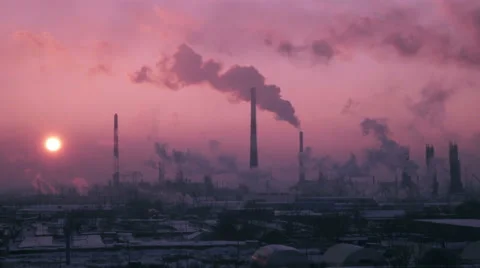 Oil Refinery Air Polution_timelapse_4K_2 Vidéo 60396178