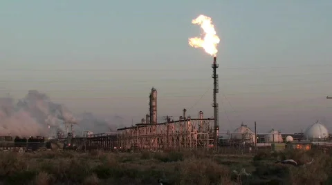 Oil refinery Stock Footage 398576