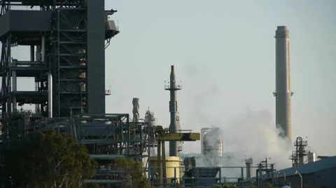 Oil Refinery Stock Footage 8658712