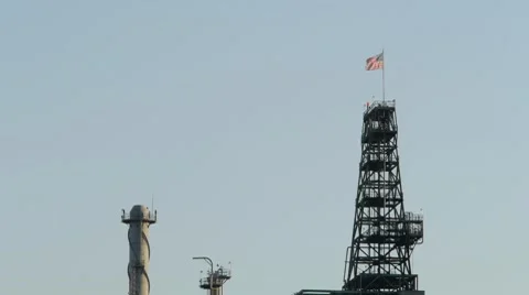 Oil Refinery Stock Footage 8659959