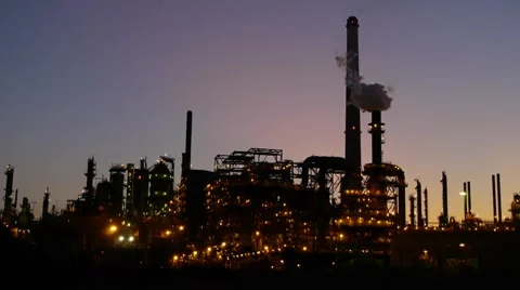 Oil Refinery Stock Footage 8660392