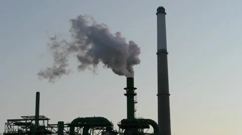 Oil Refinery Stock Footage 8660476