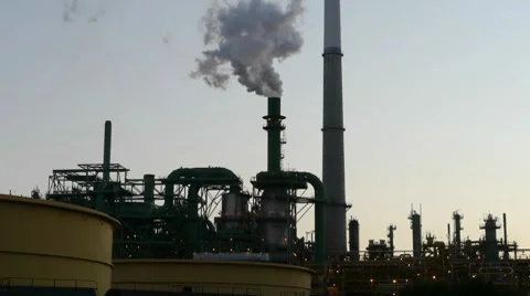 Oil Refinery Stock Footage 8660524