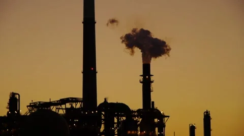 Oil Refinery Stock Footage 8660922