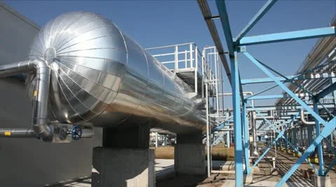 Oil refinery Stock Footage 24652829