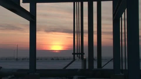 Oil refinery Stock Footage 24655318