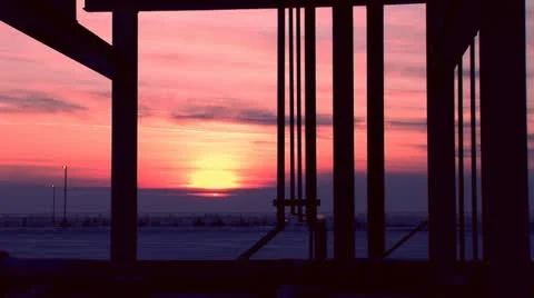 Oil refinery Stock Footage 24655321