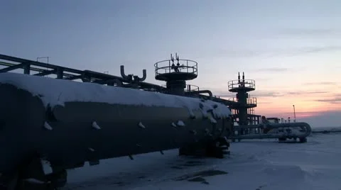 Oil refinery Stock Footage 24655335