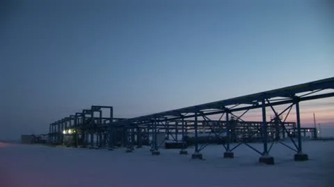 Oil refinery Stock Footage 24655366