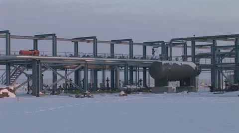 Oil refinery Stock Footage 24655371