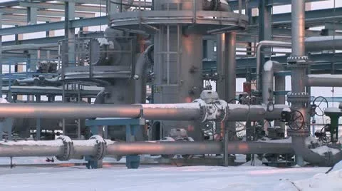 Oil refinery Stock Footage 24655381