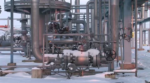 Oil refinery Stock Footage 24655393