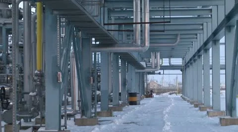 Oil refinery Stock Footage 24655434