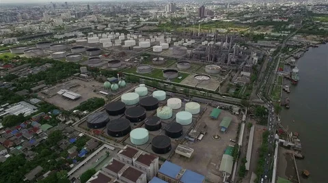 Oil Refinery Stock Footage 66521194