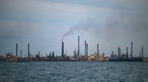 Oil refinery Stock Footage 66746257