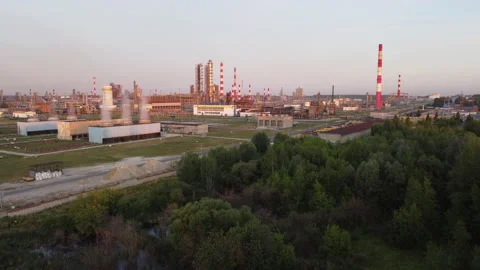 Oil Refinery Stock Footage 163479359