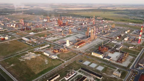 Oil Refinery Stock Footage 163479490