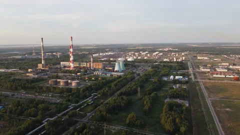 Oil Refinery Stock Footage 163480792