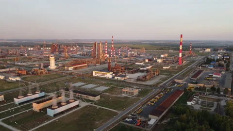 Oil Refinery Stock Footage 163481576