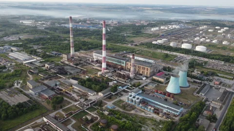 Oil Refinery Stock Footage 163481641