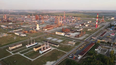 Oil Refinery Stock Footage 163481882