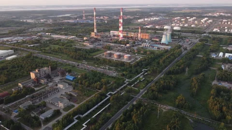 Oil Refinery Stock Footage 163482147